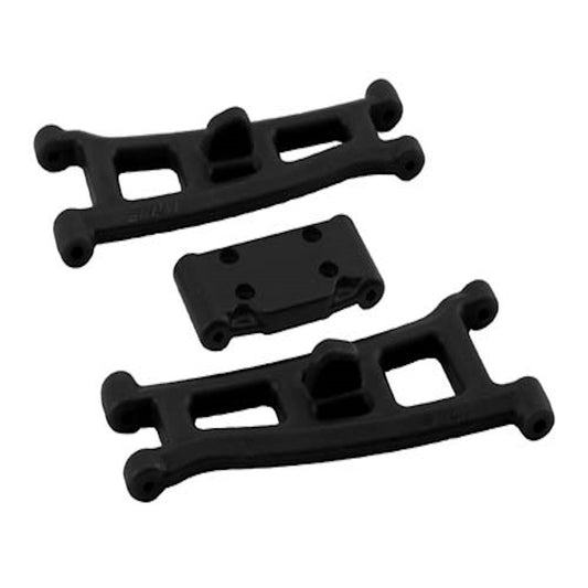 RPM 70762 Black Front A-Arms w/Bulkhead: GT2, SC10, RC10, HH