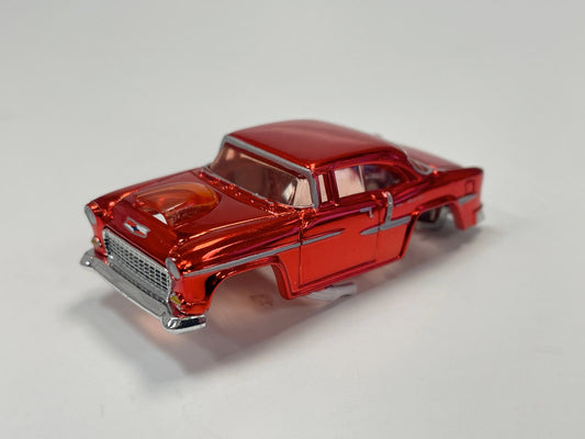 Auto World 1955 Chevy Gasser AFX Xtraction Red Chrome HO Slot Car Body