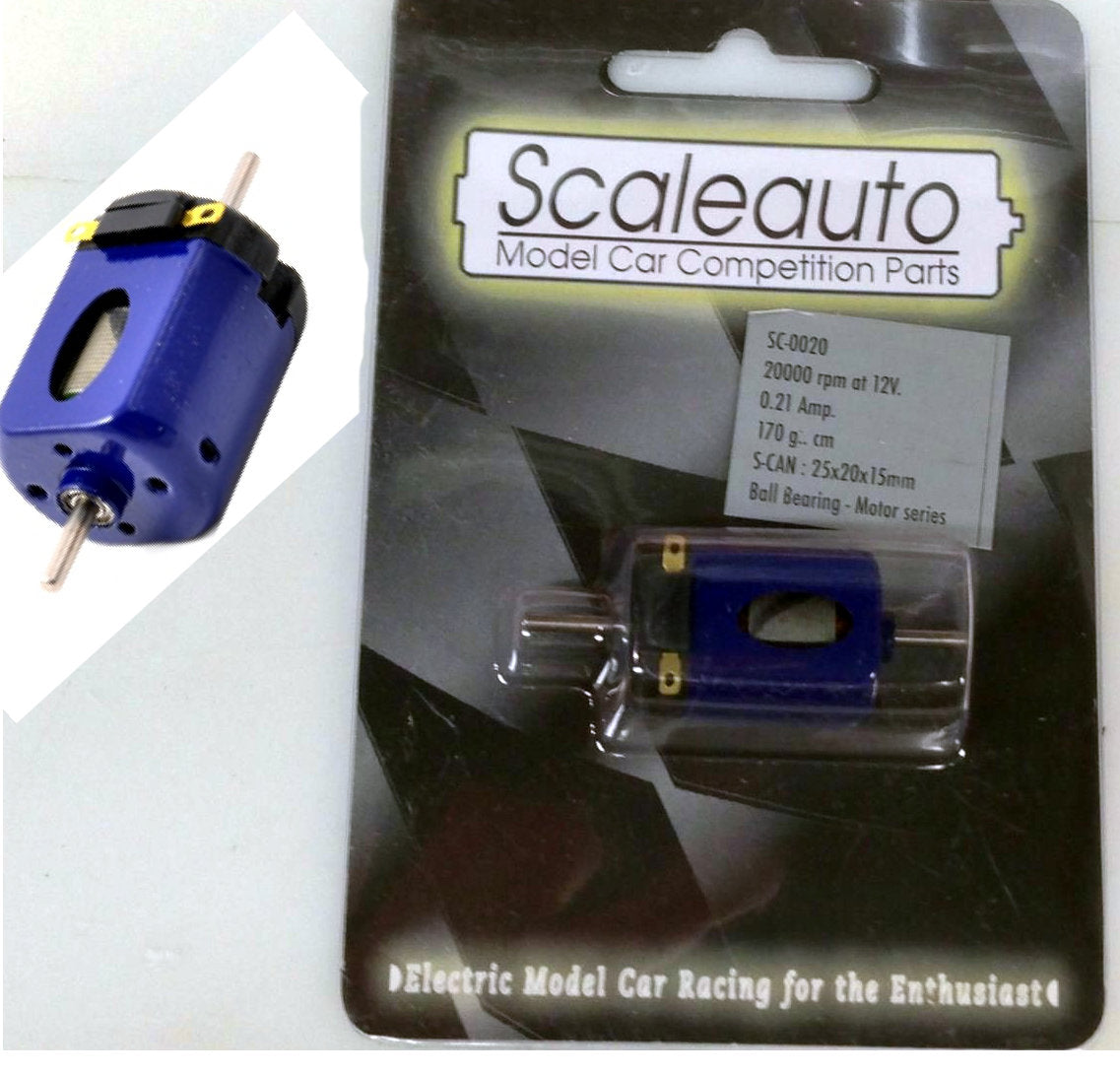 Scaleauto 20K 20,000 RPM Mabuchi BALL BEARING Motor 1/32 Slot Car SC-0020