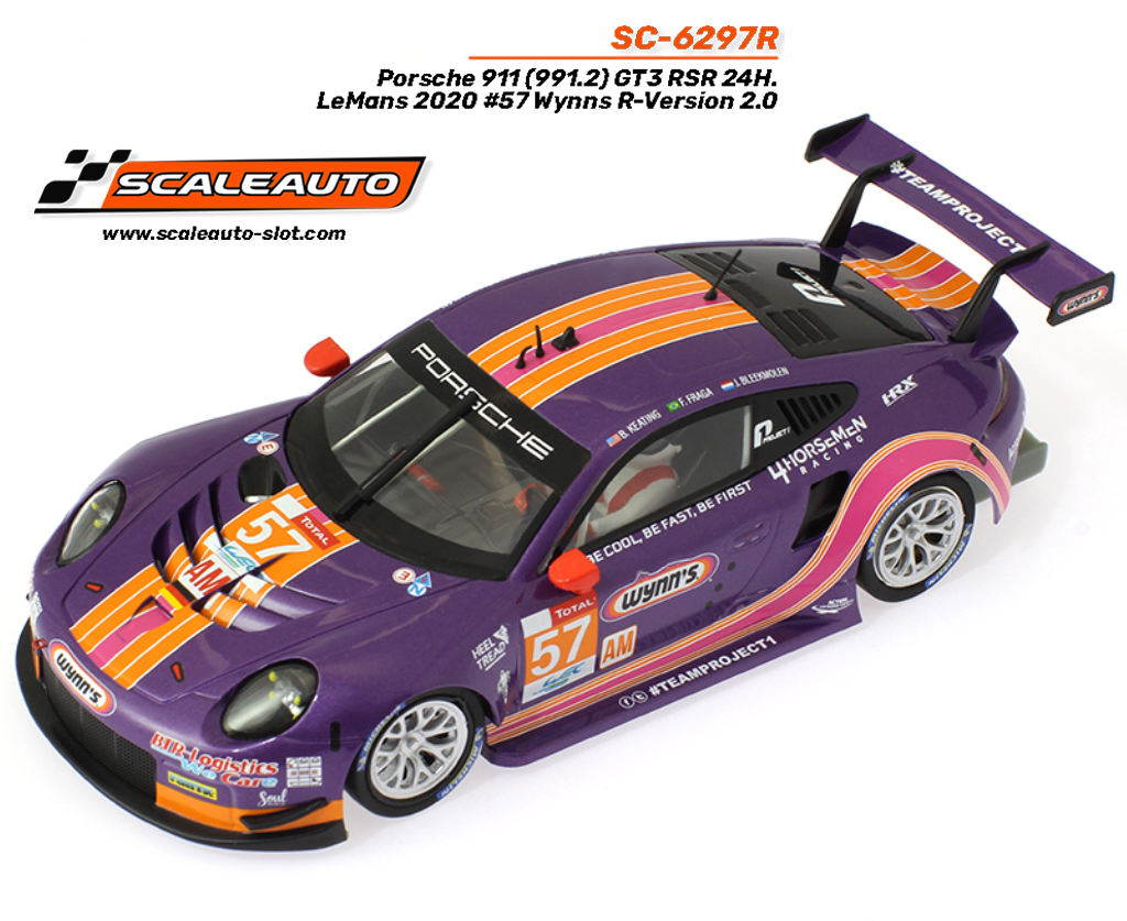 Scaleauto Porsche 911.2 GT3 24h Le Mans 2020 Wynns R-Series 1/32 Slot Car SC-6297R