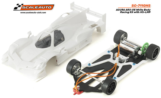 Scaleauto Acura ARX-05 LMP White Racing Kit 1/24 Slot Car SC-7110HS