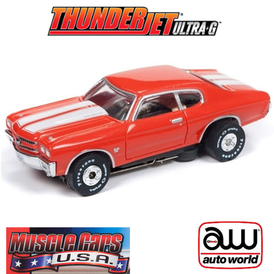 Auto World 1970 Chevy Chevelle SS Red HO Slot Car SC340 R25 for AFX