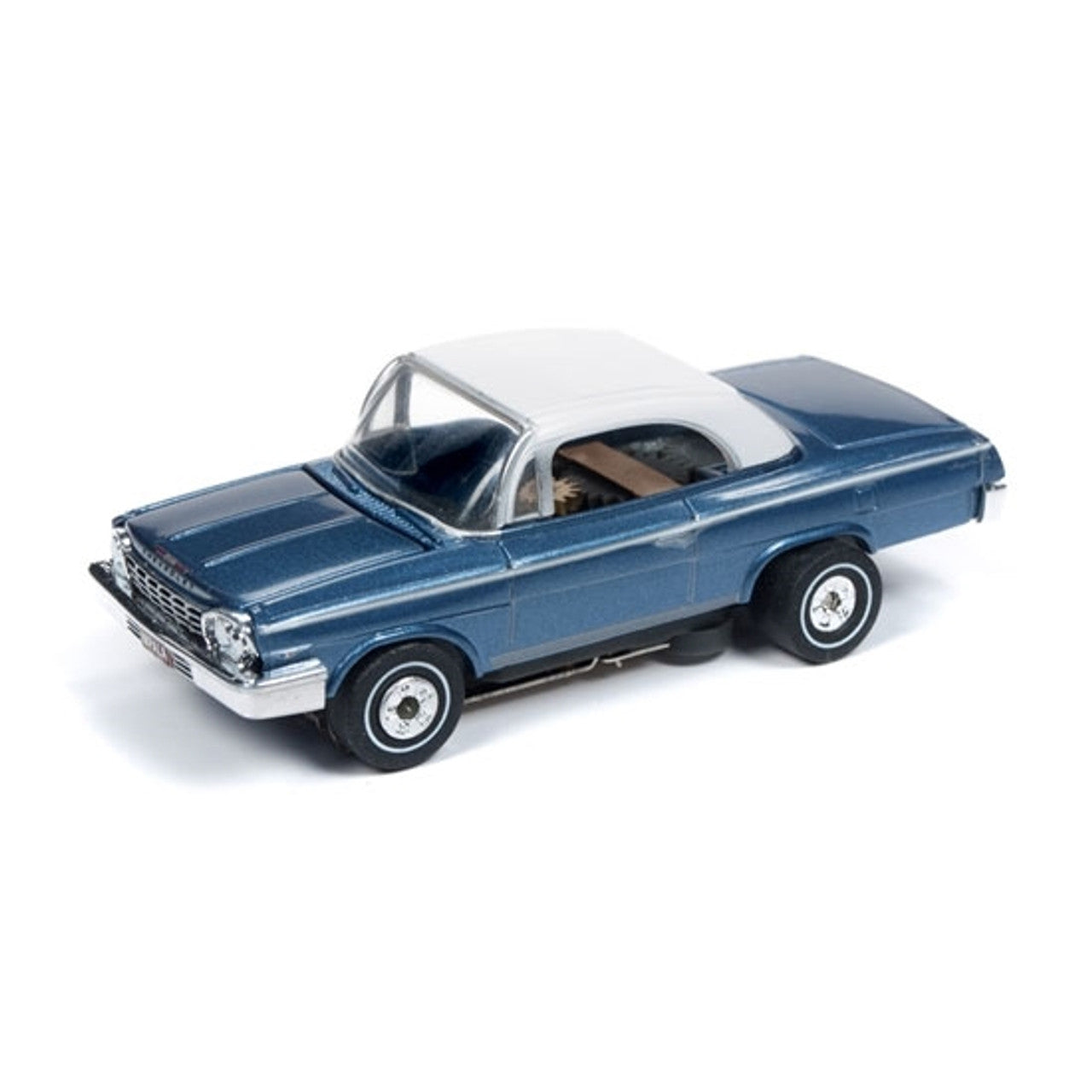 Auto World 1962 Chevy Impala Blue Thunderjet R25 HO Slot Car SC340 for AFX