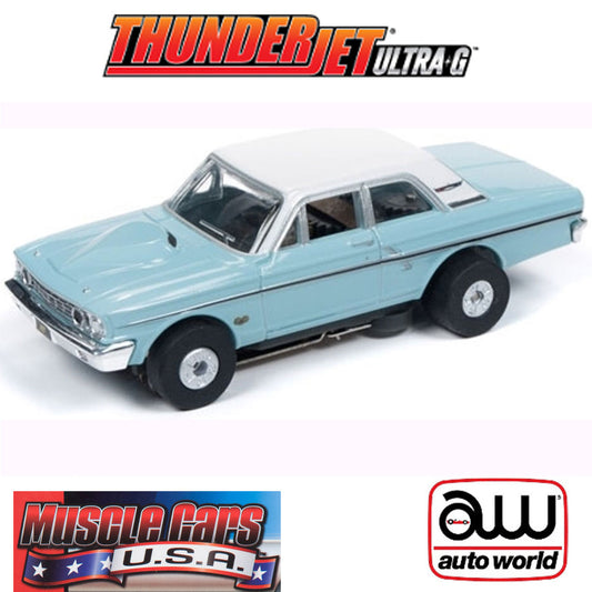 Auto World 1964 Ford Thunderbolt Blue Thunderjet R25 HO Slot Car SC340