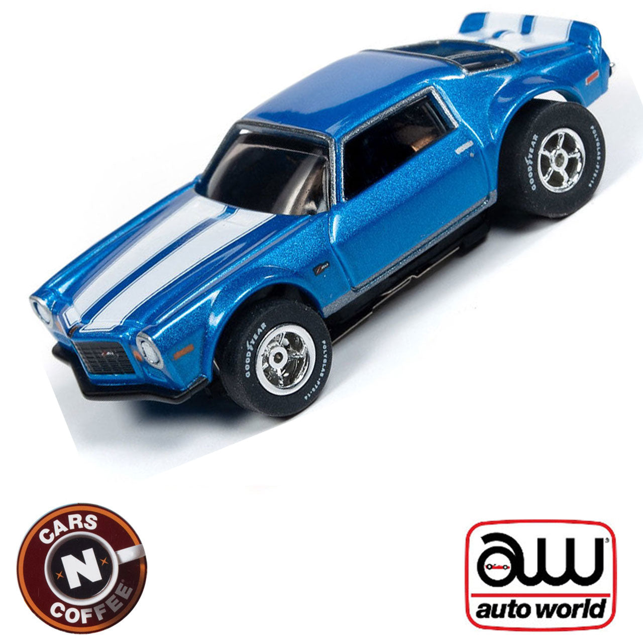 Auto World 1971 Chevy Camaro Z28 Blue R26 HO Slot Car SC341 for AFX