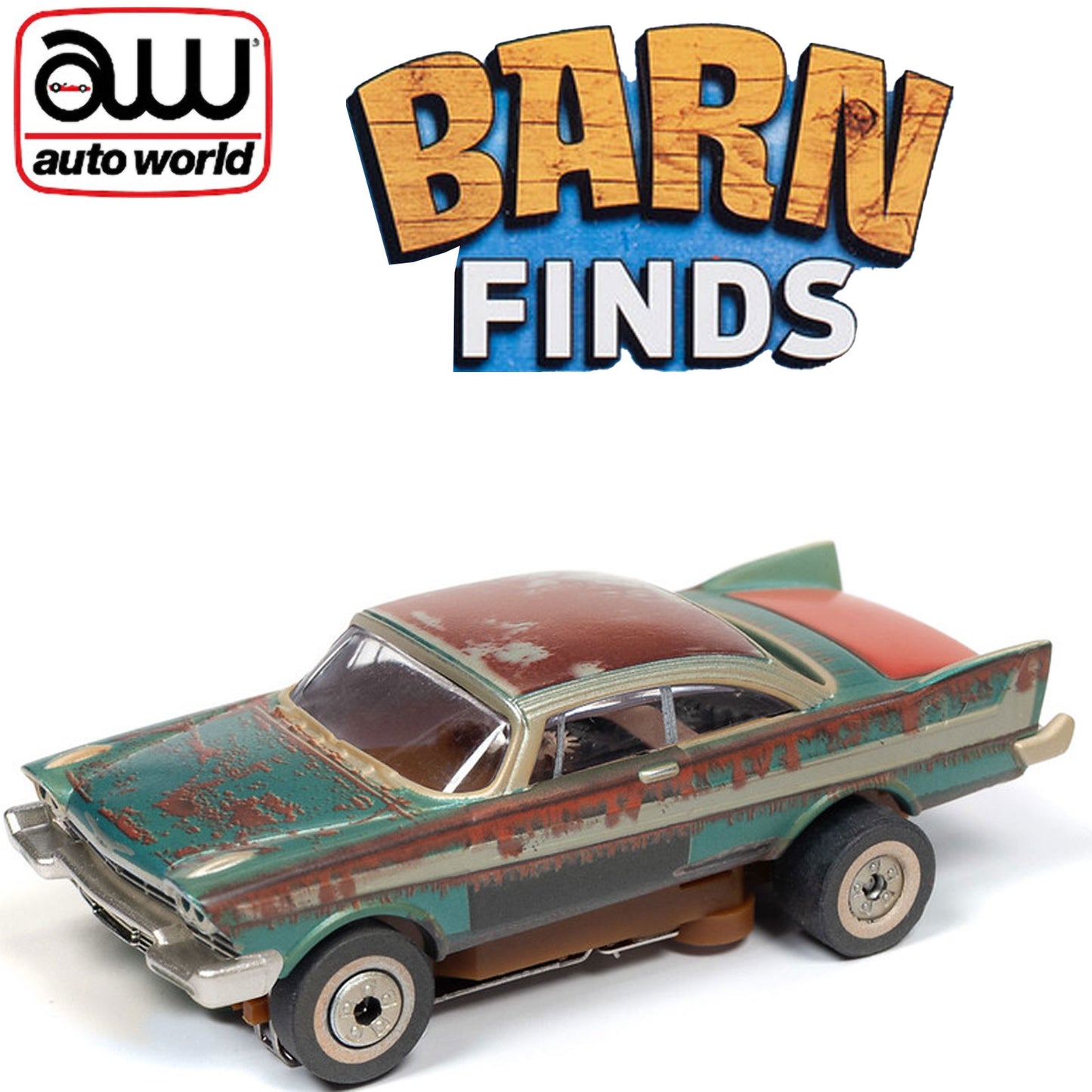 Auto World Bran Finds 1958 Plymouth Belvedere Thunderjet HO Slot Car SC345 fits AFX