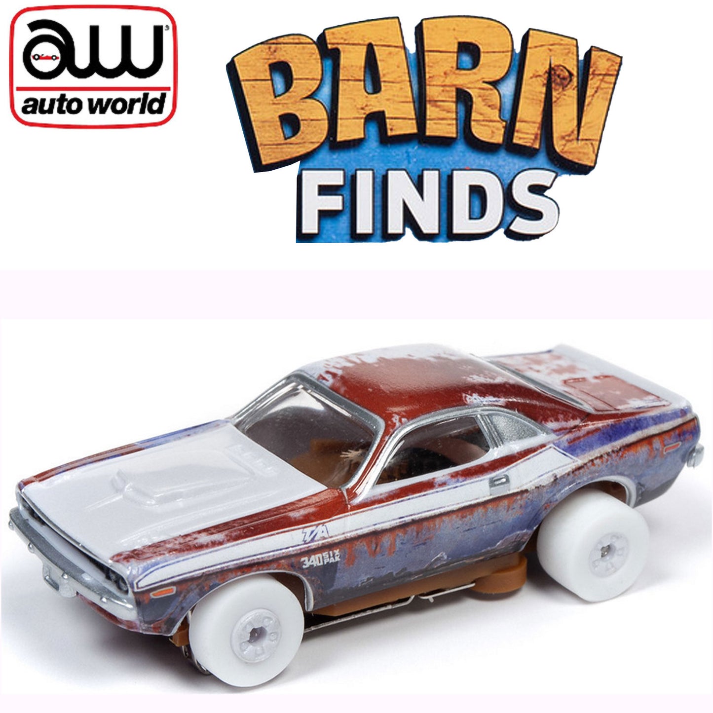 Auto World iWheels 1970 Dodge Challenger T/A Graveyard Carz HO Slot Car SC345