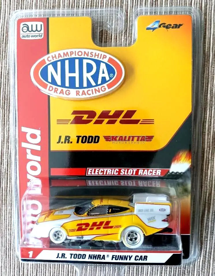 Auto World iWheels NHRA J.R. Todd DHL Funny Drag AFX HO Slot Car SC347