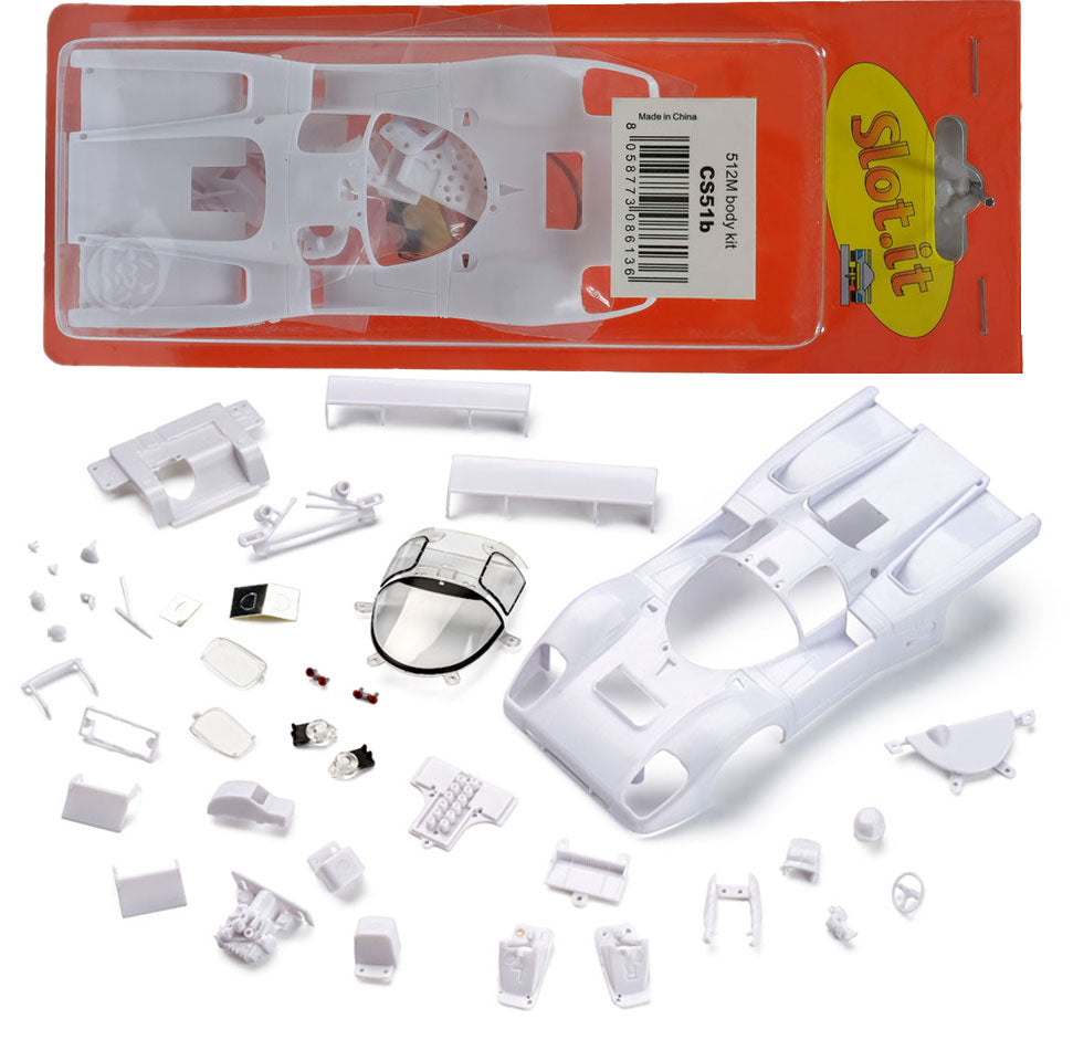 Slot.it Ferrari 512M White Unpainted Body Kit with Interior SICS51B Slot Car