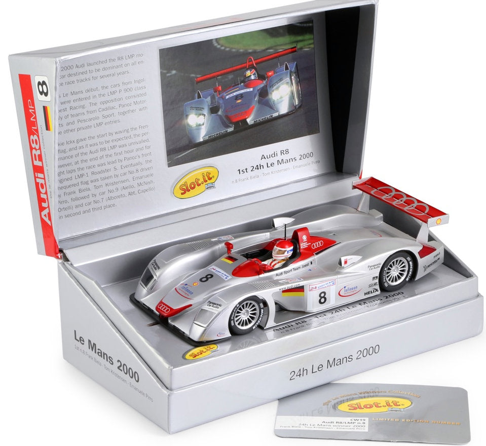 Slot.it Audi R8 LMP #8 Le Mans Winner 2000 1/32 Slot Car CW19 SICW19