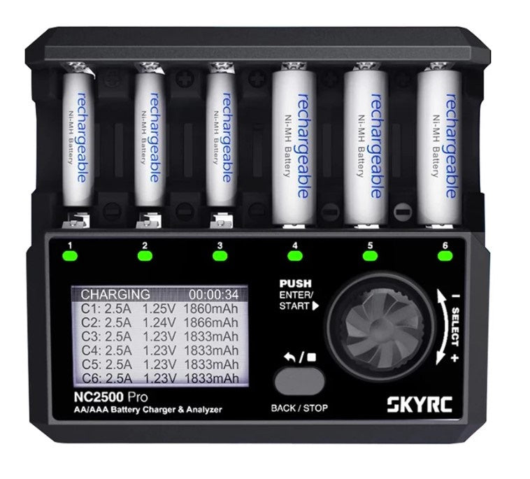 SkyRC NC2500 Pro AA/AAA Battery Charger & Analyzer