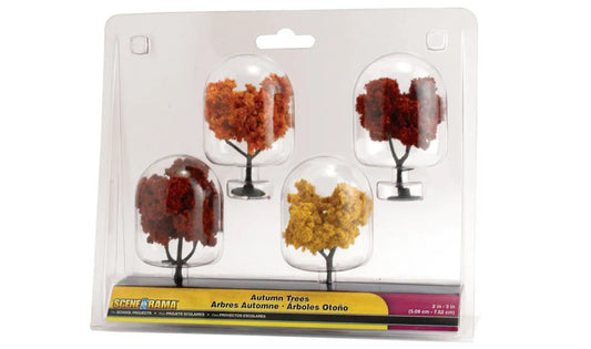 Woodland Scenics SP4153 HO Autumn Trees 2 to 3in Scene-A-Rama Diorama (4) - PowerHobby