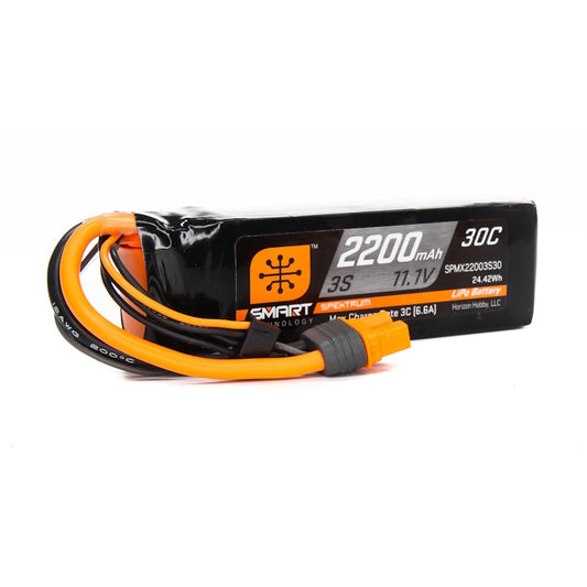 Spektrum SPMX22003S30 2200mAh 3S 11.1V Smart Li-Po 30C IC3 Battery