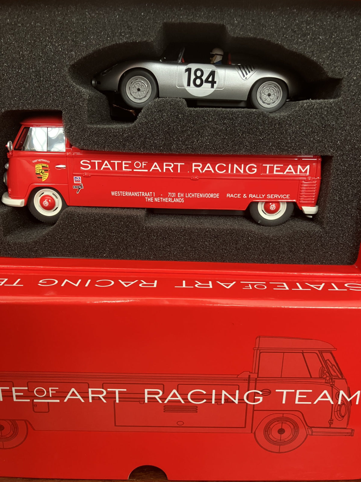 Avant Slot VW T1 Transporter Porsche 718 RS Spyder Targa Florio 1/32 Slot Car