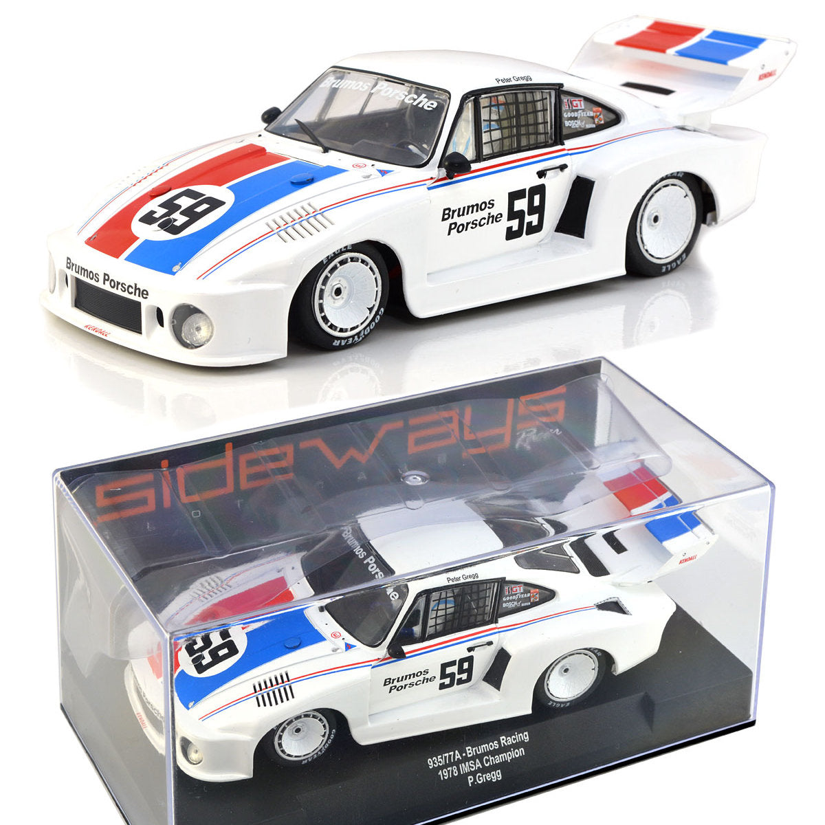 Racer Sideways Porsche 935/77A Brumos Racing IMSA Champion 1/32 Slot Car SW61