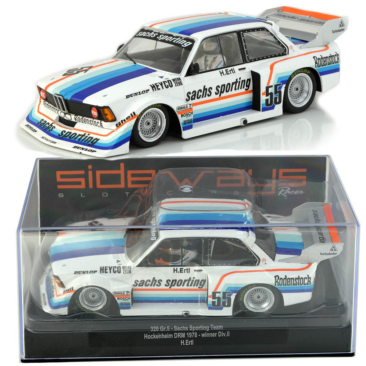 Racer Sideways BMW 320 GR.5 #5 DRM 1978 Winner 1/32 Slot Car SW69