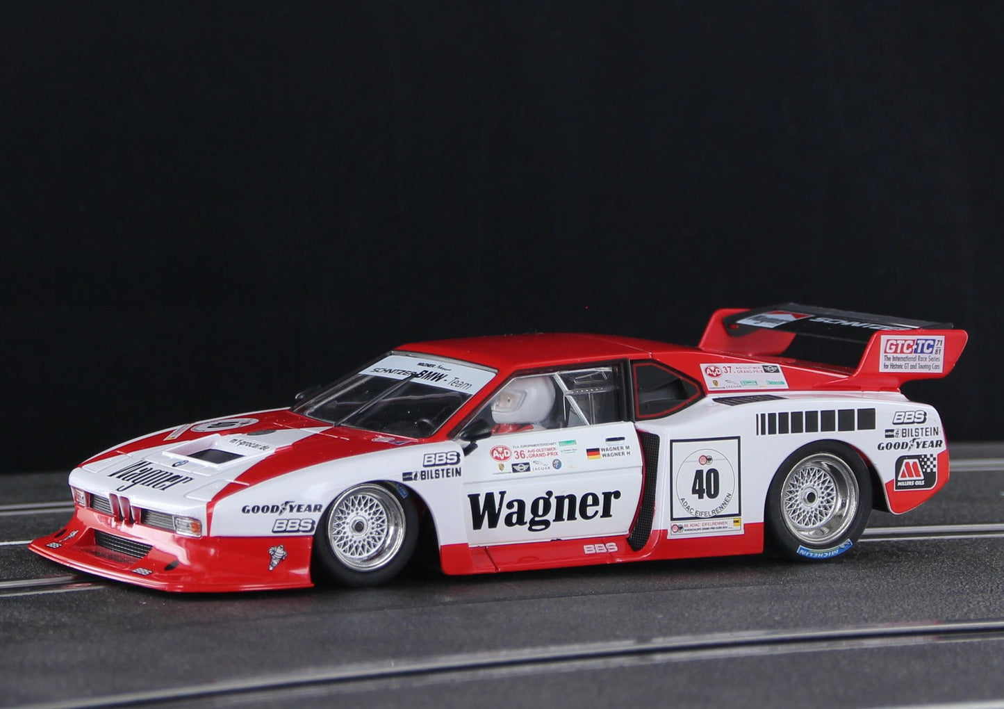 Racer Sideways BMW M1 Turbo Group 5 Wagner Nürburgring 1/32 Slot Car SW84