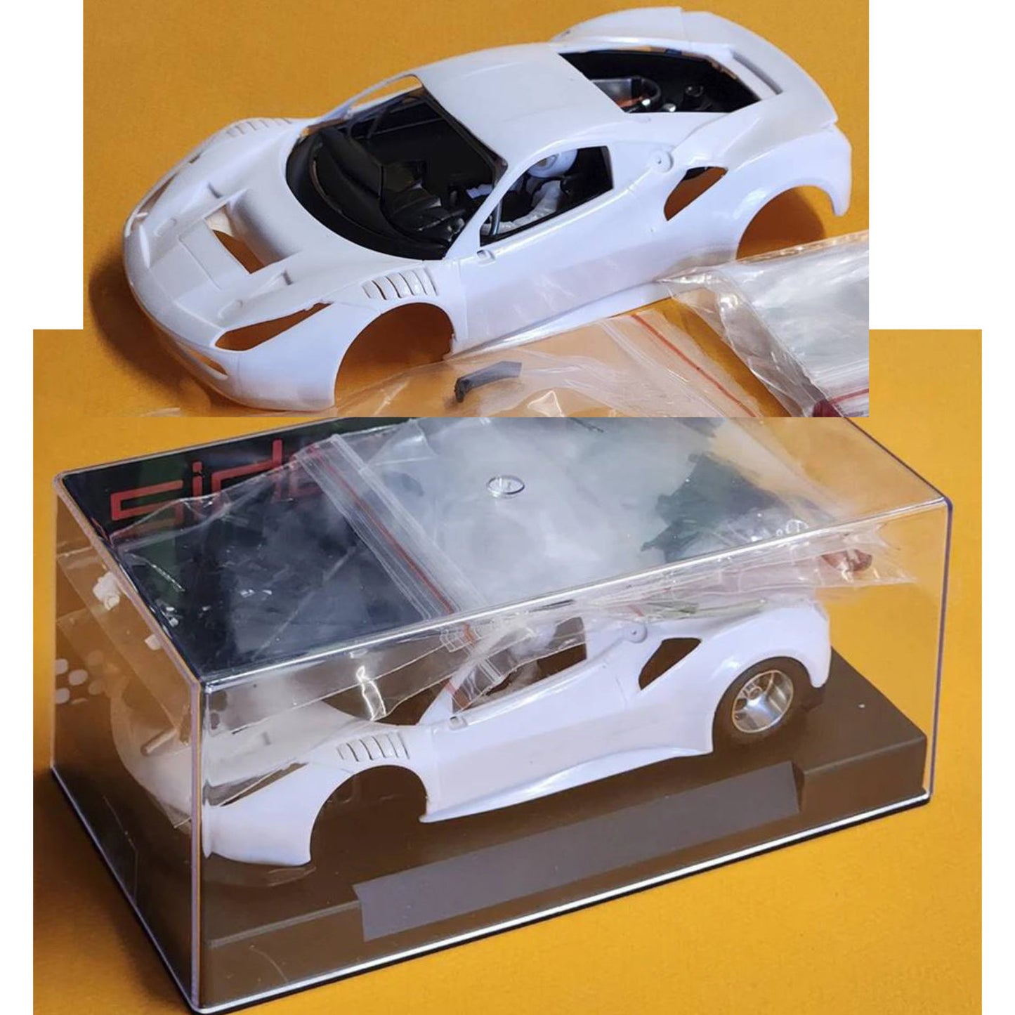 Racer Sideways Ferrari F488 GT3 Fantasy White Unpainted Kit 1/32 Slot Car