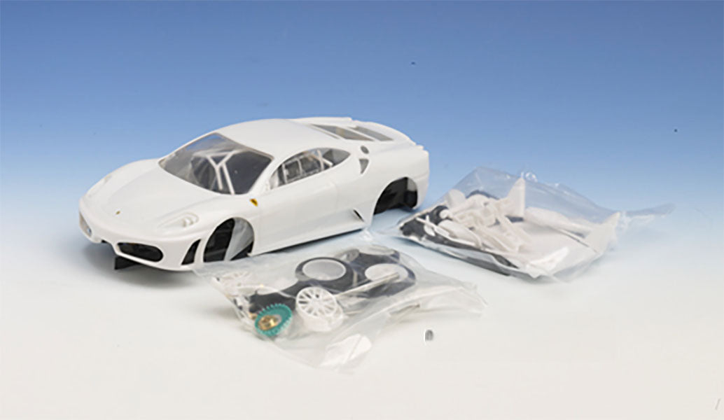 MB Slot BBR Ferrari F430 White Unpainted Kit 1/32 Slot Car for Slot.it Scalextric NSR