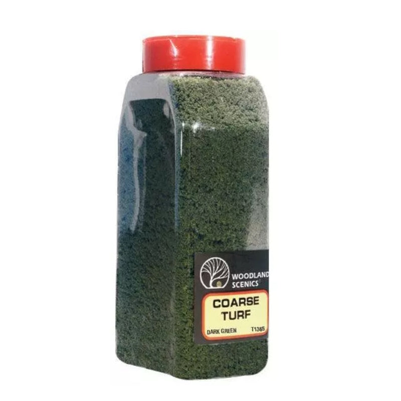 Woodland Scenics T1365 Turf Fine Coarse Dark Green 32oz Train Scenery