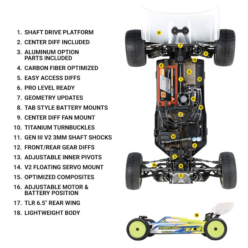 Team Losi Racing TLR03026 22X-4 ELITE Race Kit 1/10 4 Wheel Drive Buggy