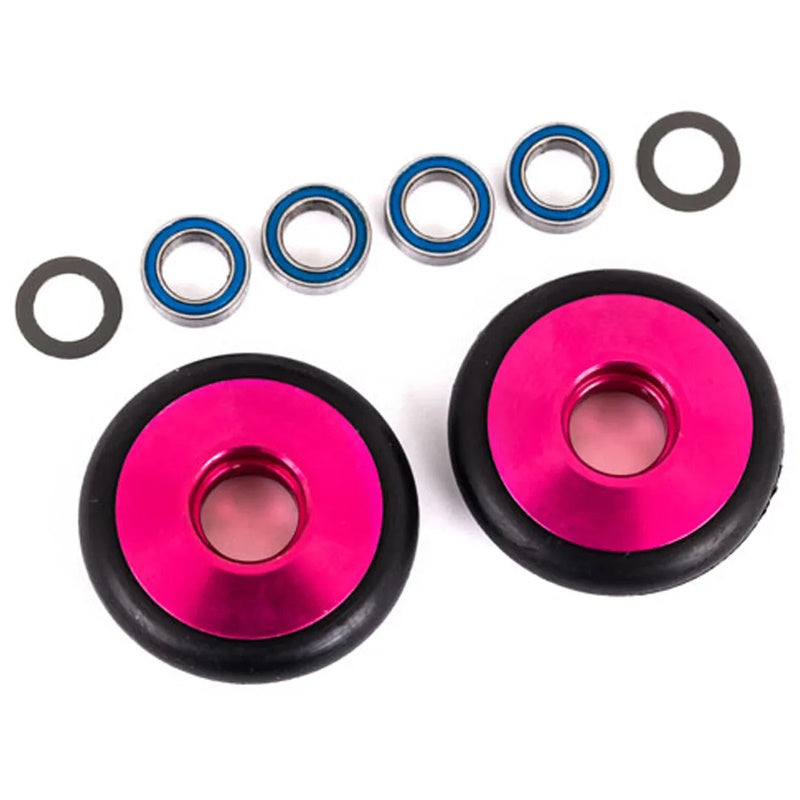 Traxxas TRA9461P Aluminum Wheelie Bar Wheels Pink Bandit / Rustler / Stampede - PowerHobby