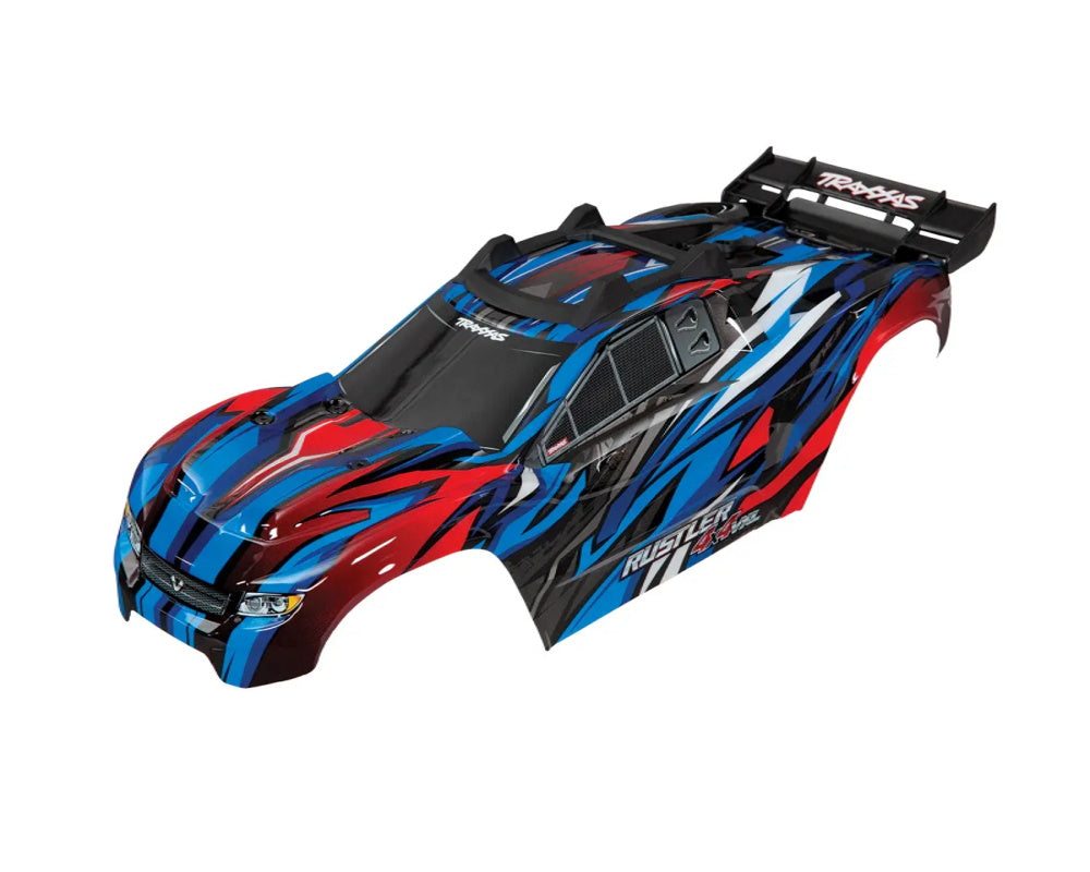 Traxxas 6717A Rustler 4X4 VXL Pre-Painted Body w/Clipless Mounting (Blue)