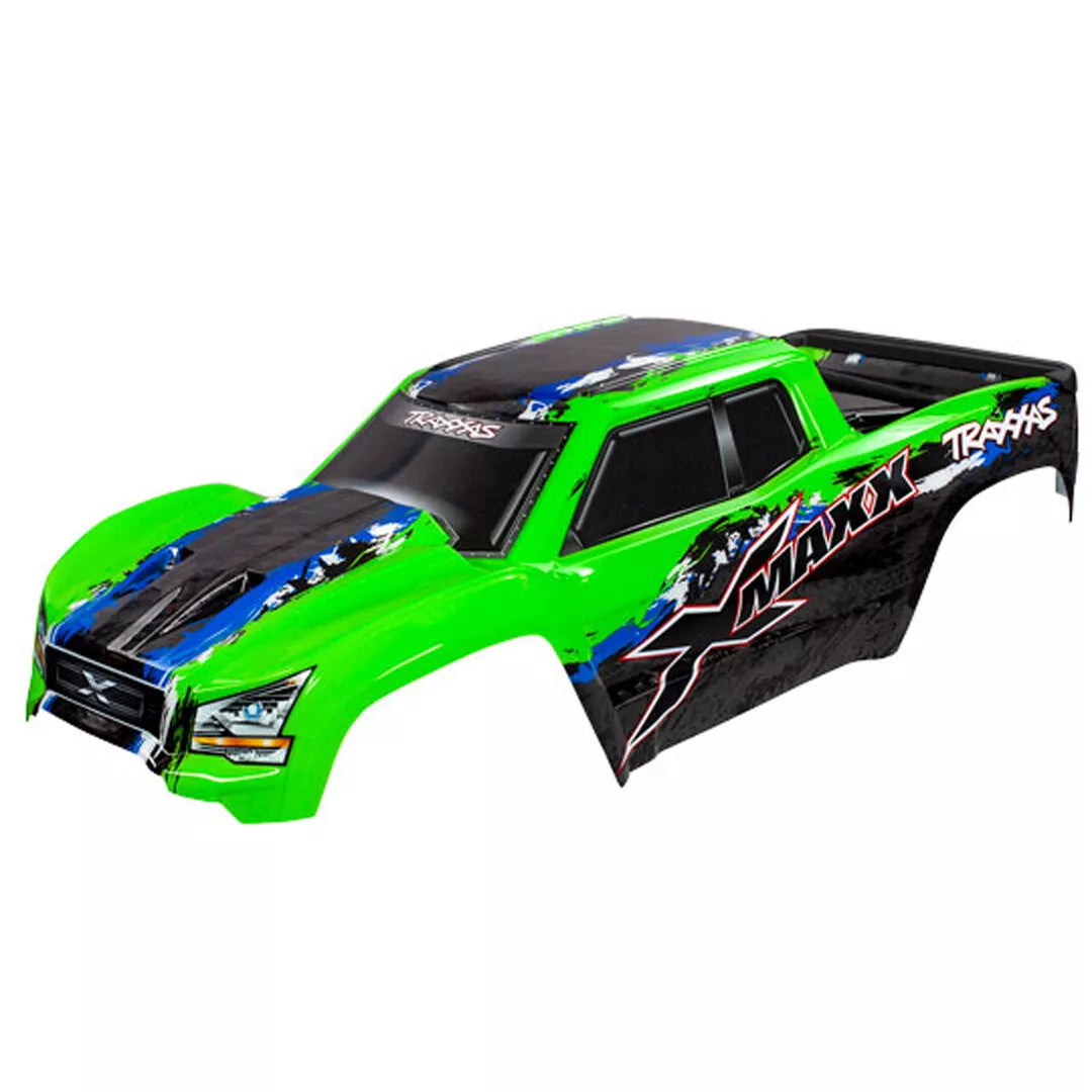 Traxxas 7811G X-Maxx Green Body Painted w Front & Rear Mounts / Rear Support