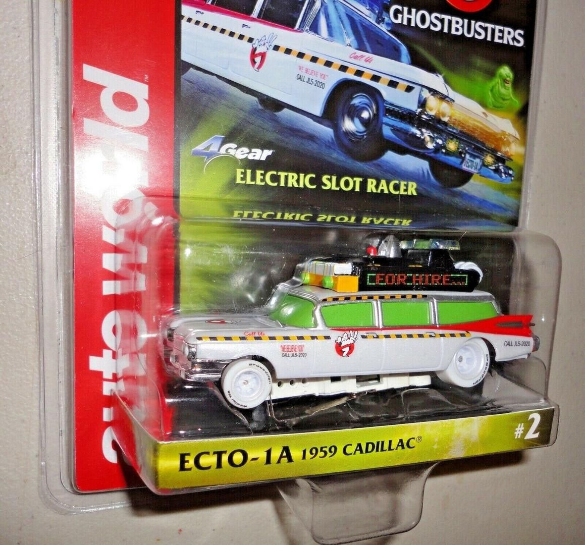 Autoworld iWheels Ghostbusters Ecto Cadillac Ambulance HO Slot Car AFX AW