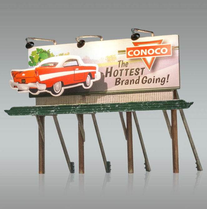 Woodland Scenics JP5793 HO Scale Conoco The Hottest Brand Going Billboard