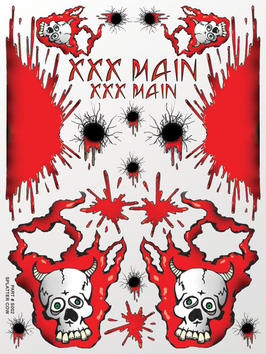 XXX Main XXXS002 Splatter Cow Sticker Sheet