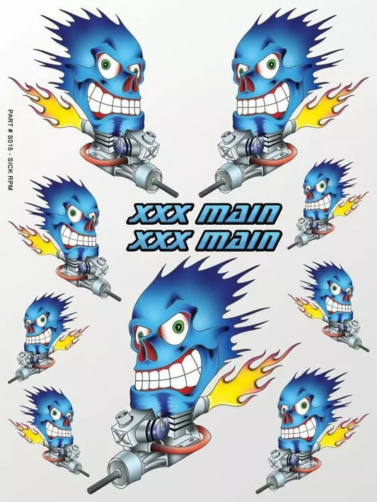 XXX Main XXXS015 Sick RPM Sticker Sheet RC Decals