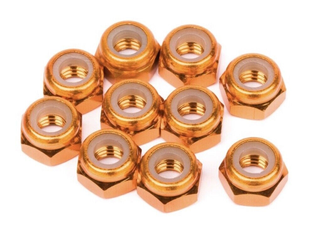 HPI Z868 4mm Aluminum Locknut (Orange) (10) - PowerHobby