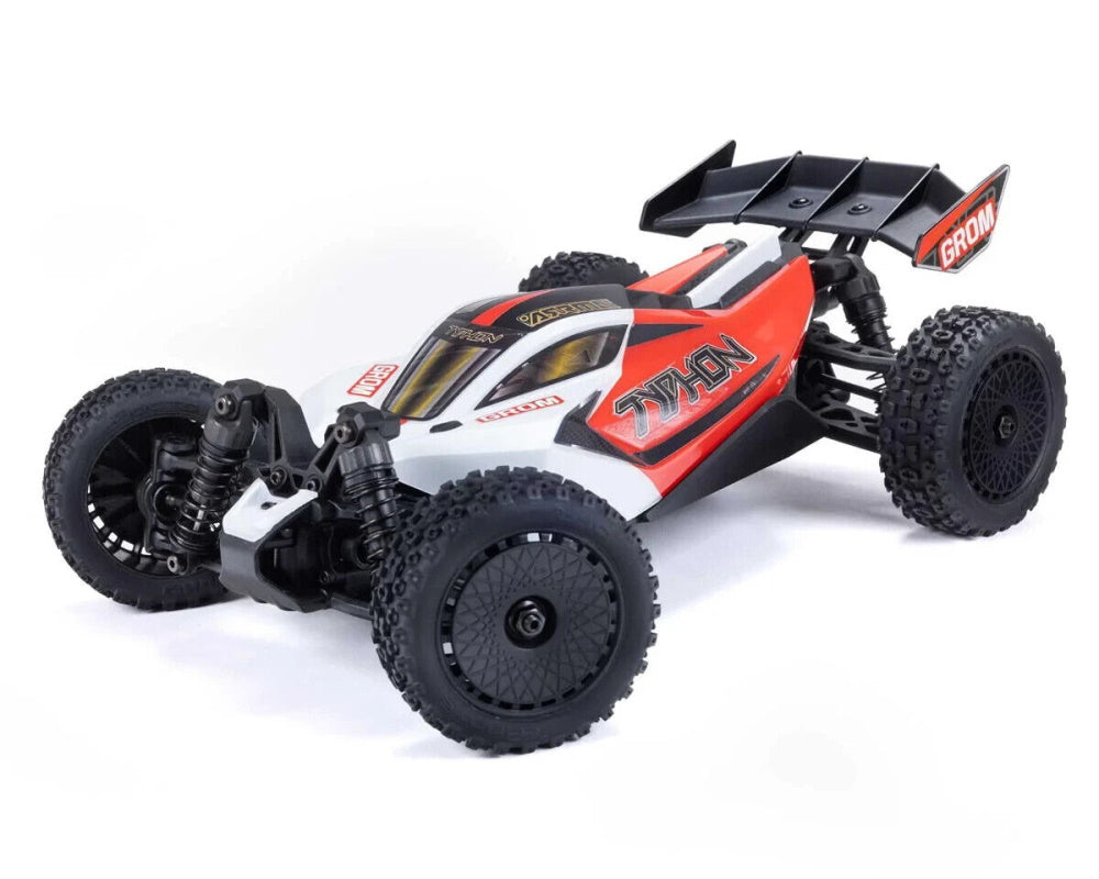 Arrma ARA2106T2 Typhon Grom MEGA 4WD 380 Brushed 1/18 Buggy RTR Red/White.