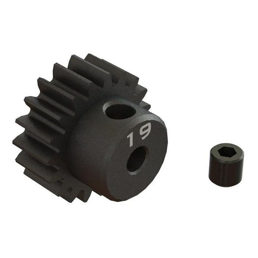 ARRMA ARA311081 19T 0.8Mod 1/8" Bore CNC Steel Pinion Gear - PowerHobby