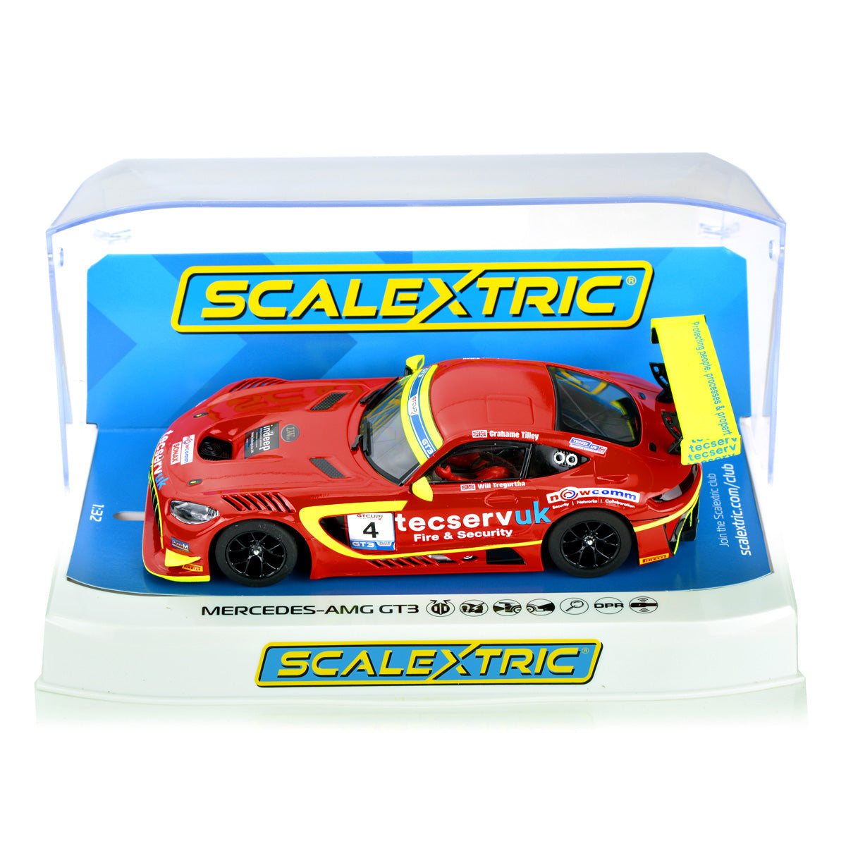 Scalextric Mercedes-AMG GT3 Tecserv UK 1/32 Slot Car C4332 for Carrera SCX