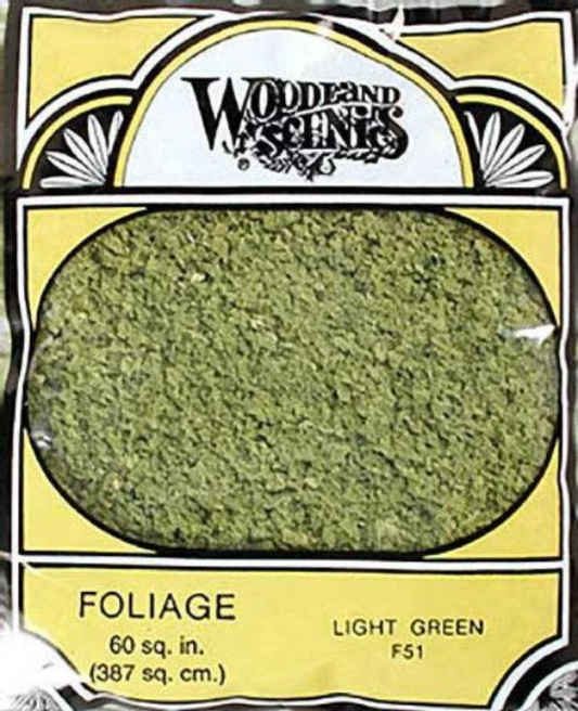 Woodland Scenics F51 Foliage Light Green Bag Train Scenery.