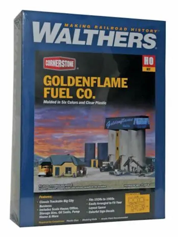 Walthers 933-3087 Goldenflame Fuel Co HO Kit Cornerstone