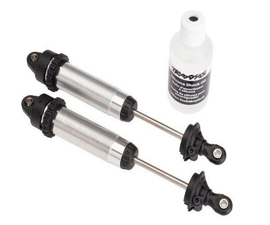 Traxxas 8450 Shocks GTR 134mm, Silver Aluminum (Front, Threaded) Desert Racer - PowerHobby