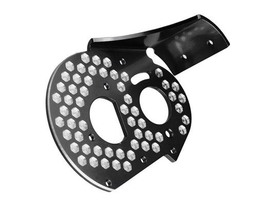 JConcepts JCO2319-2 RC10 Aluminum Rear Motor Plate Honeycomb (Black) - PowerHobby