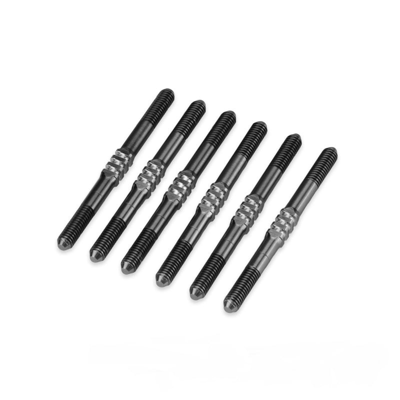 JConcepts Associated B6.4 Fin Titanium Turnbuckle Set Black (6) (3.5x46mm)