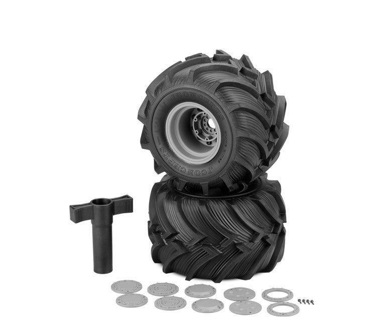 JConcepts Fling Kings Mounted All Terrain Tires (Silver) (2)