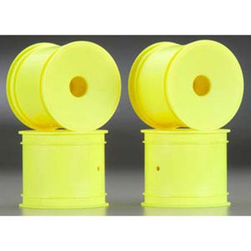 JConcepts 12mm Hex Mono 1/10 Stadium Truck Wheel (4) Yellow RC10 T4.1 T6.4 ET410