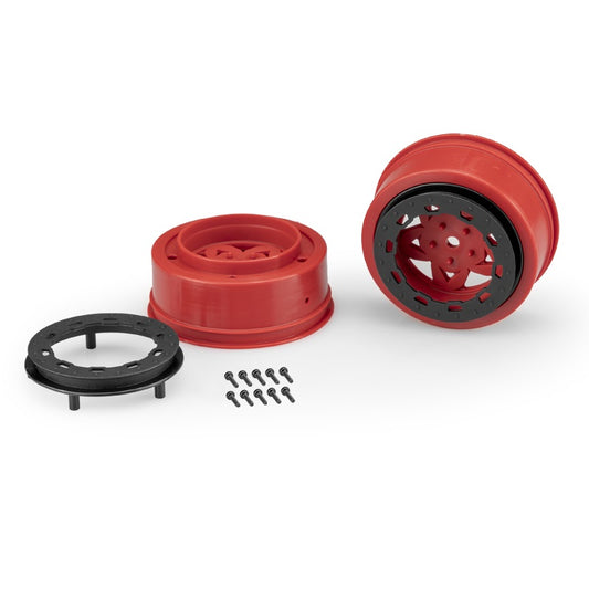 JConcepts 12mm Hex Tremor Short Course Wheels (Red) (2) Traxxas Slash Front