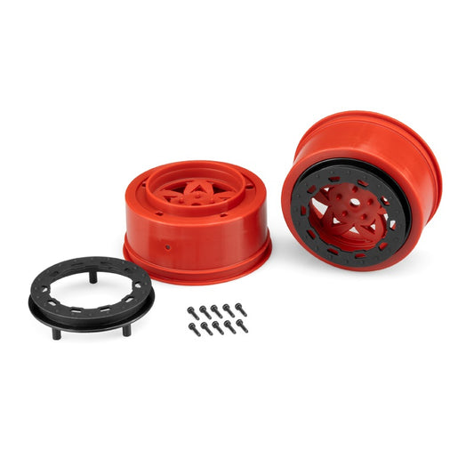 JConcepts 12mm Hex Tremor Short Course Wheels Red (2) Traxxas Slash Rear