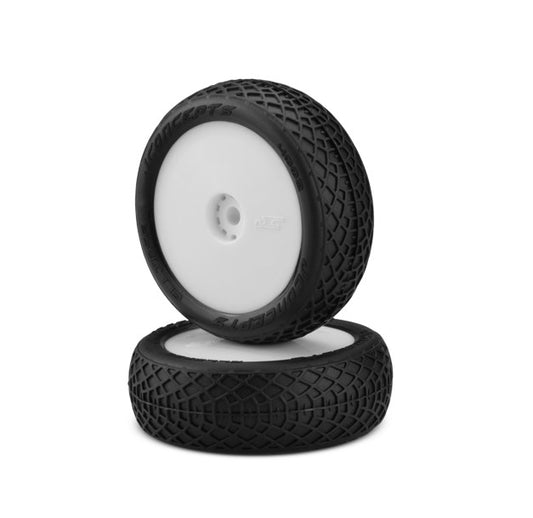 JConcepts Losi Mini-B Ellipse Mounted Front Tires White (2) Green