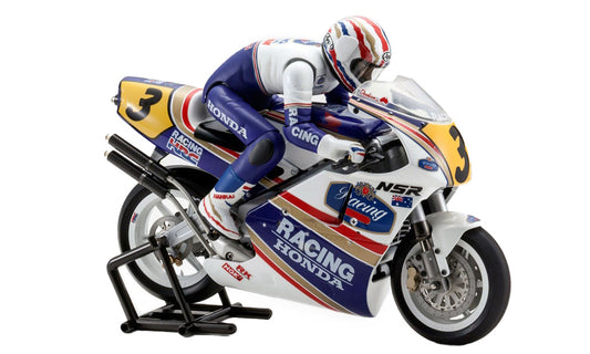 Kyosho KYO34932B 1/8 EP Honda NSR500 1991 Motorcycle Kit, Hanging on Racer