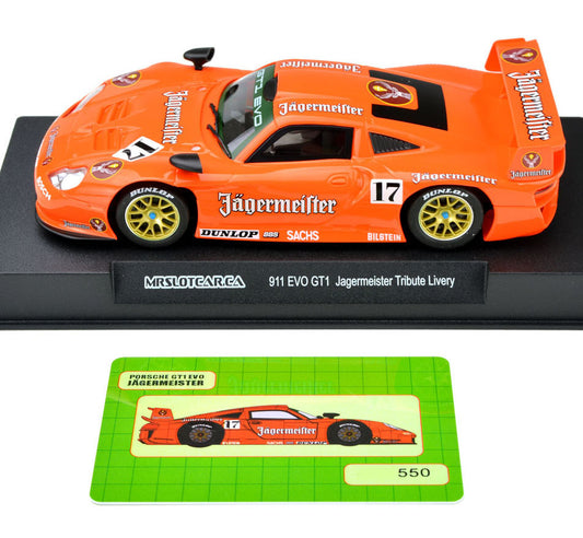 MRSLOTCAR Porsche 911 GT1 EVO Jagermeister 1/32 Slot Car MR SlotCar MR1024