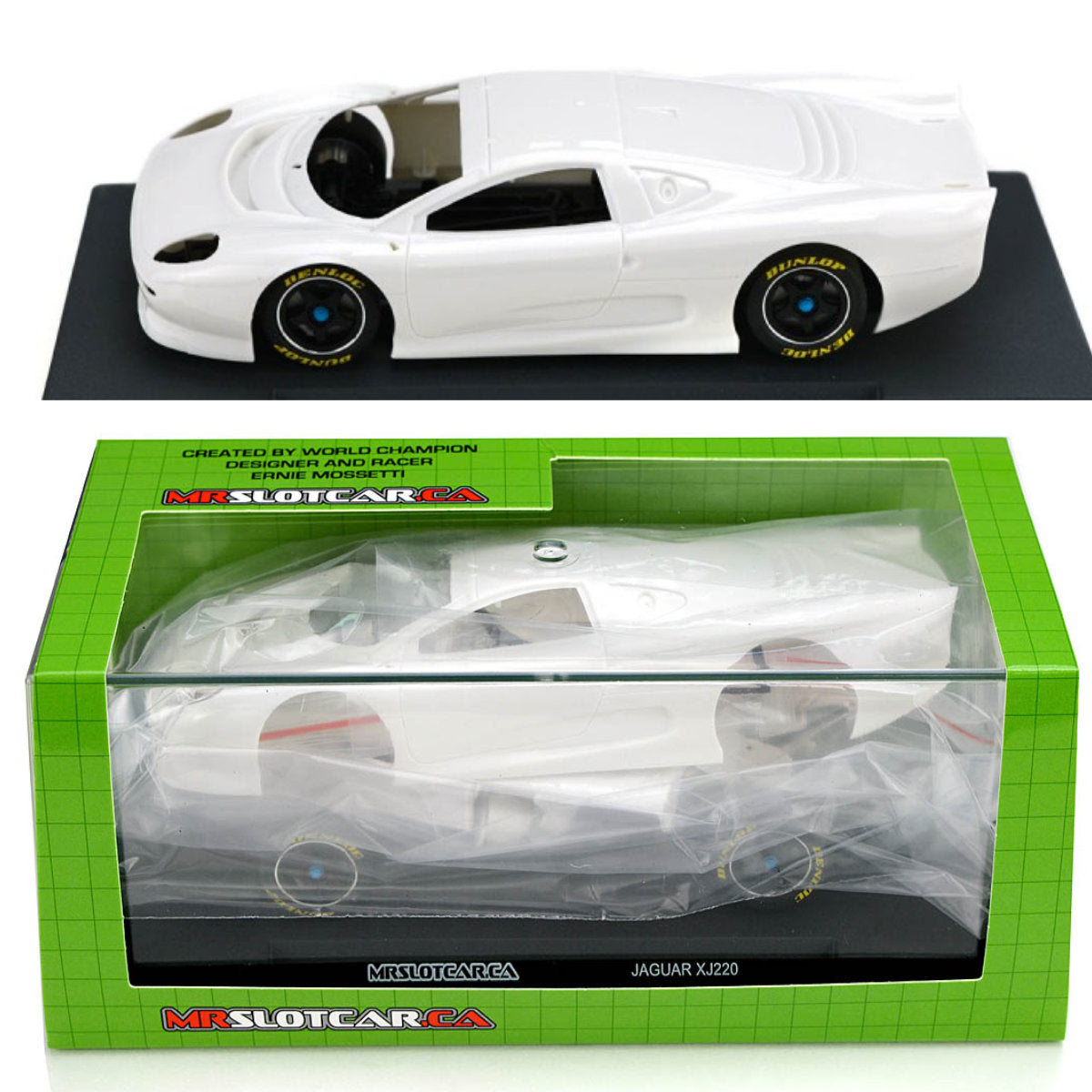 MRSLOTCAR Jaguar XJ220 White Unpainted Kit 1/32 Slot Car MR1081 MR SlotCar