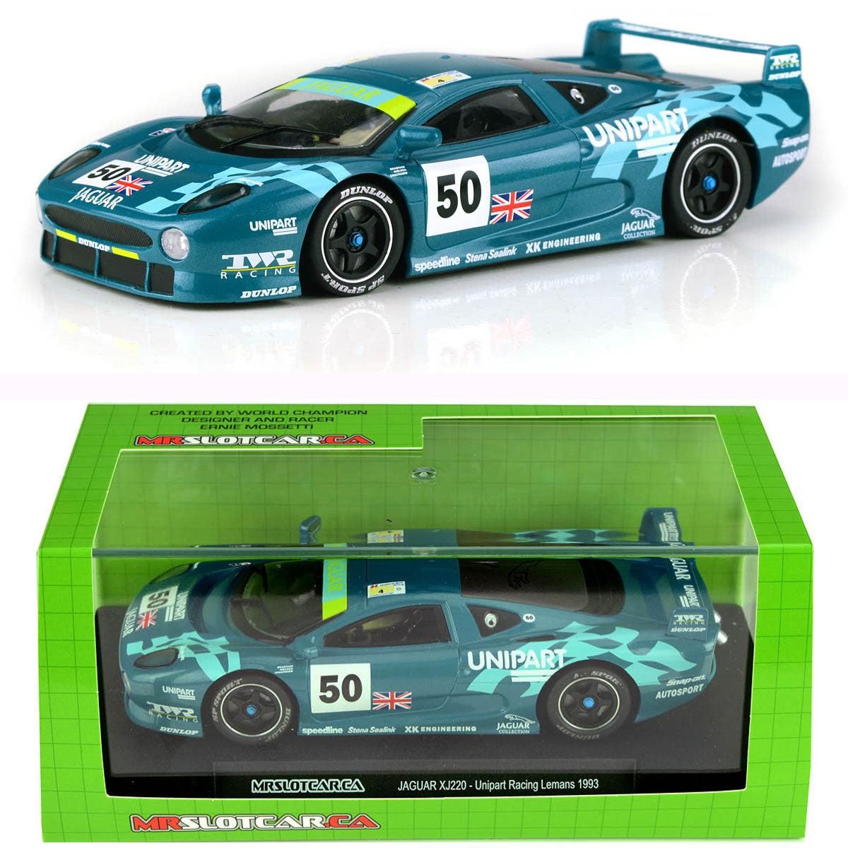 MRSLOTCAR Jaguar XJ220 Le Mans 1993 MR 1/32 Slot Car MR1082 for Slot.it Scalextric